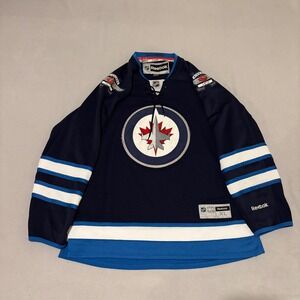 Reebok Winnipeg Jets NHL Hockey Jersey Mens XL Navy Blue